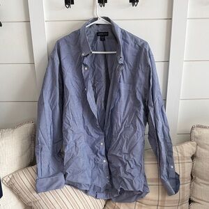 Nordstrom Men's Blue Checkered Shirt Jacket